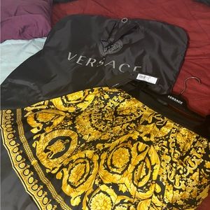 Versace, black and gold skirt